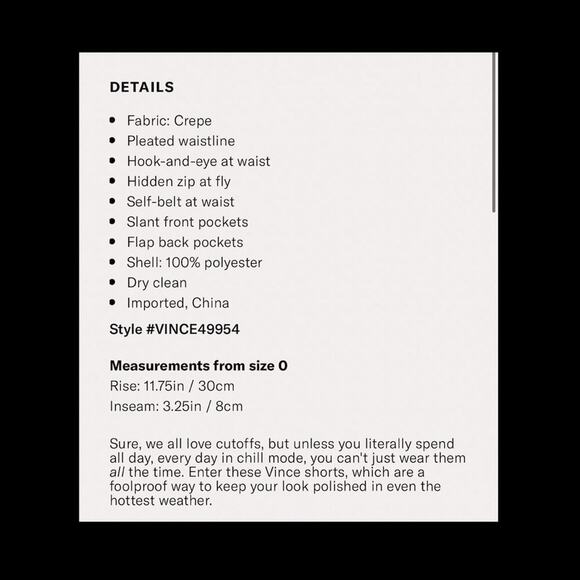 Vince Belted Shorts in Cobalt. - Picture 6 of 7